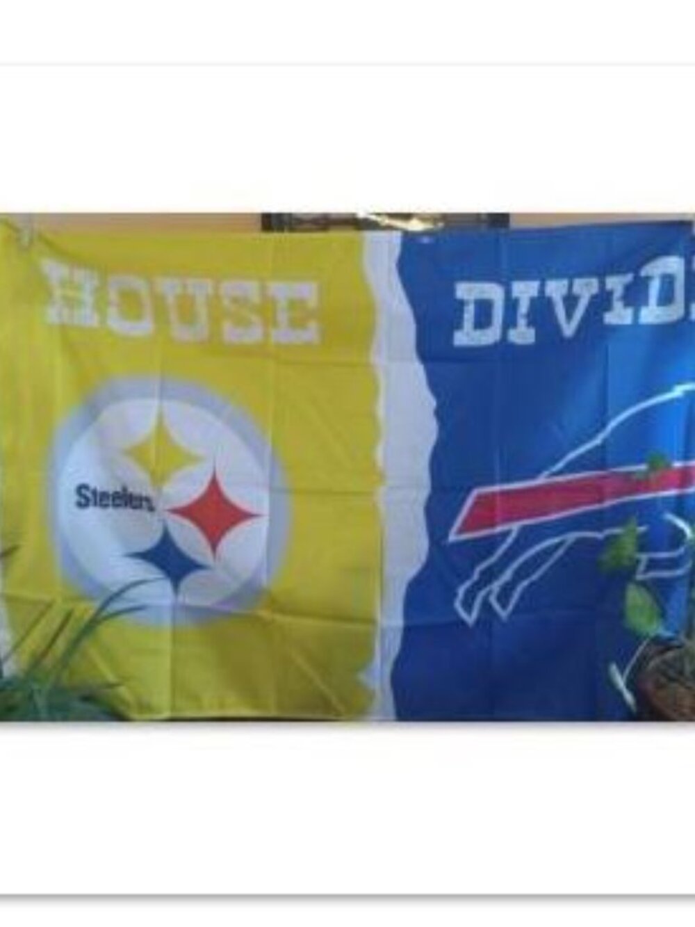 Pittsburgh Steelers Buffalo Bills House Divided 3X5 Feet Flag Banner Pole or